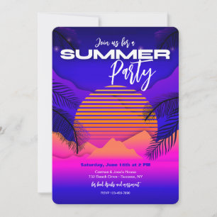 Invitations de fête d'été