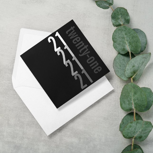 Invitations de fête du 21e anniversaire (Créateur téléchargé)