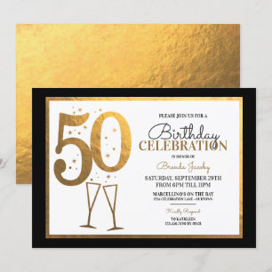 Invitations de fête du 50e anniversaire