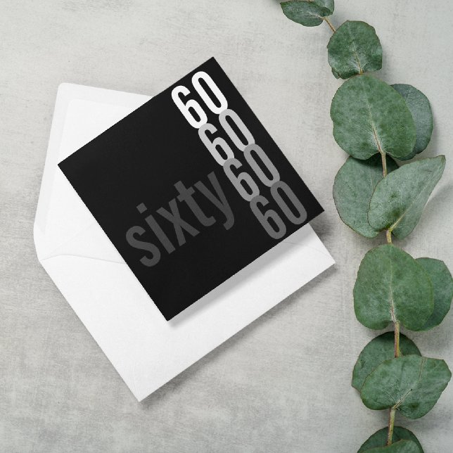 Invitations de fête du 60e anniversaire (Créateur téléchargé)