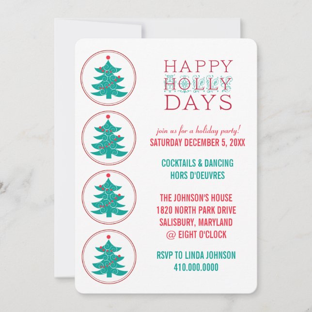 Invitations de fêtes (Devant)