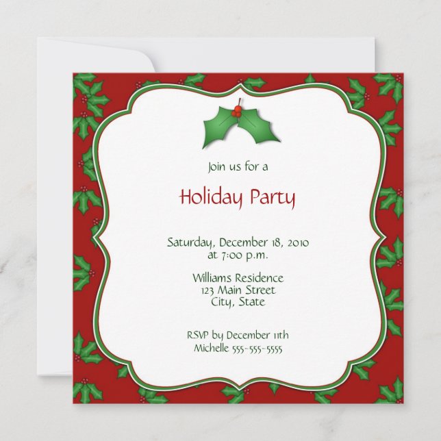 Invitations de fêtes (Devant)