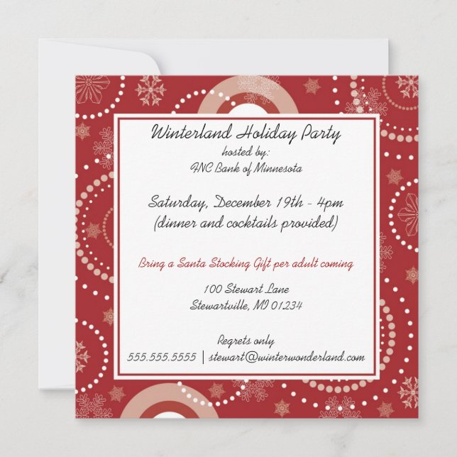 Invitations de fêtes d'entreprise (Devant)