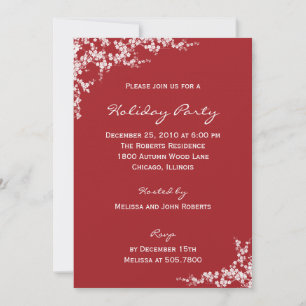 Invitations de Fêtes en fleurs