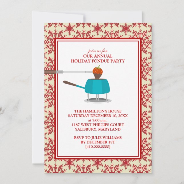 Invitations de Fêtes Fondues (Devant)