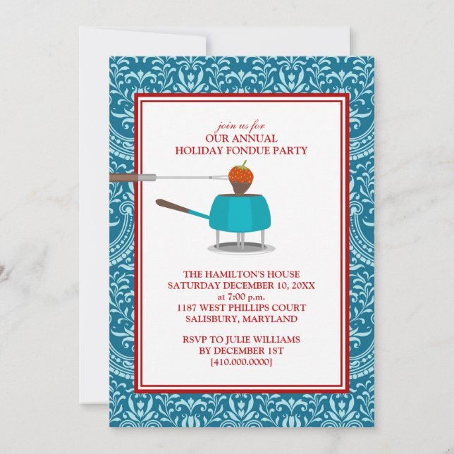 Invitations de Fêtes Fondues (Devant)