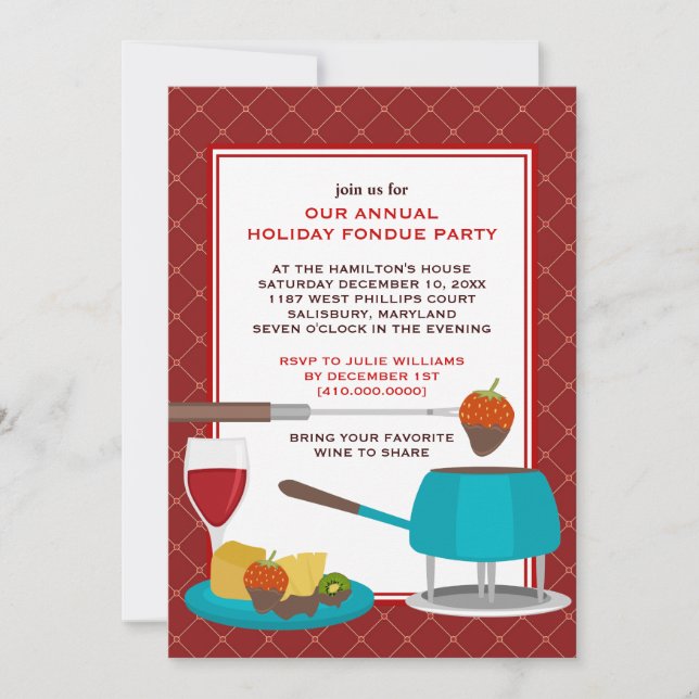 Invitations de Fêtes Fondues (Devant)