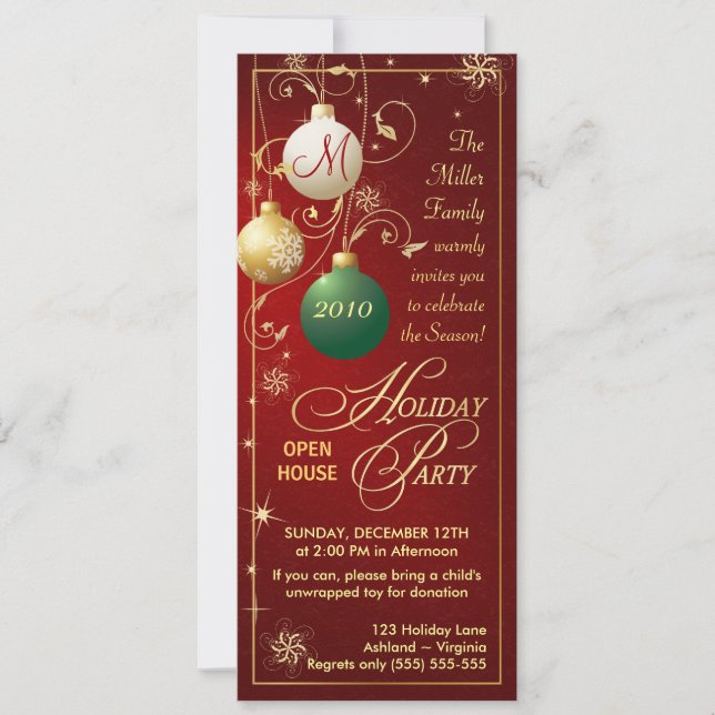 Invitations de fêtes - Open House (Devant)