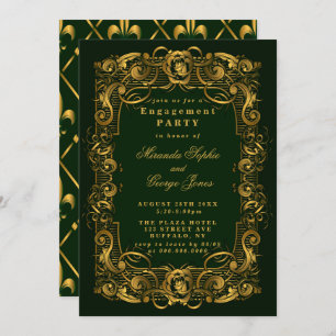 Invitations de Fiançailles d'ornement Emerald Gree