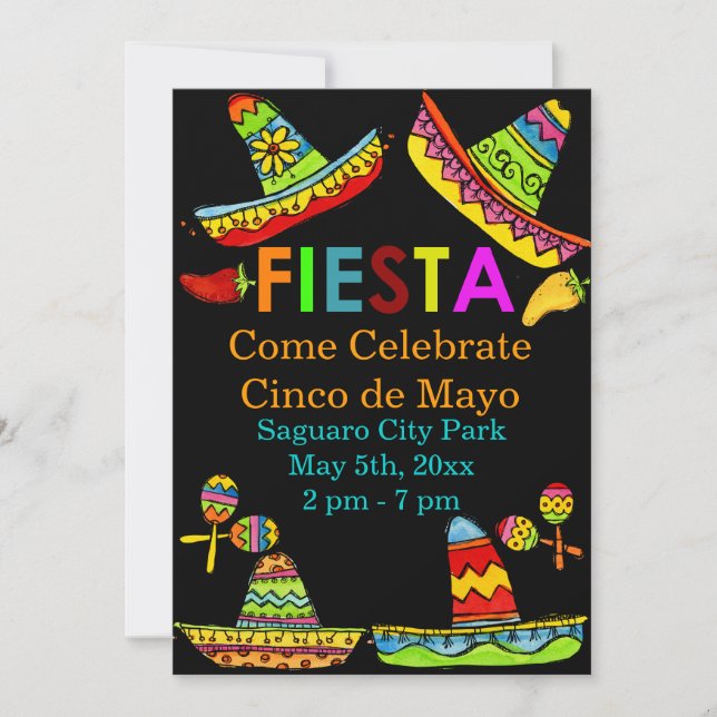Invitations de Fiesta Cinco de Mayo (Devant)