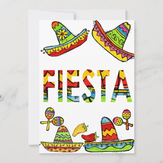 Invitations de Fiesta Cinco de Mayo mexicaines (Devant)