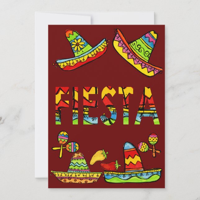 Invitations de Fiesta Cinco de Mayo Red (Devant)