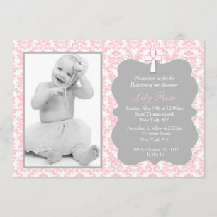 Invitations de filles au baptême