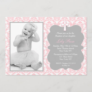Invitations de filles au baptême
