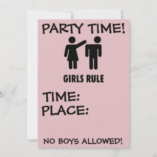 INVITATIONS DE FILLES FUNNY BIRTHDAYPARTY "GILL PO