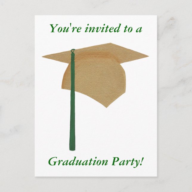 Invitations de fin d'études, Casquette Gold et Gre (Devant)