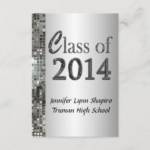 Invitations de fin d'études Classy Silver 2014