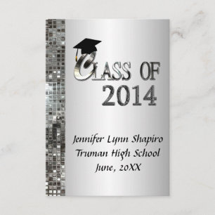 Invitations de fin d'études Classy Silver 2014