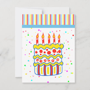 Invitations de gâteaux d'anniversaire