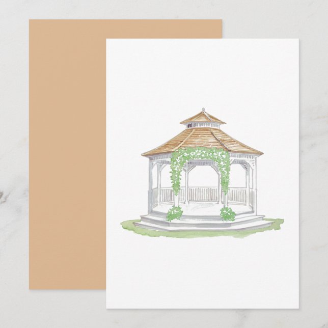 Invitations de Gazebo (Devant / Derrière)