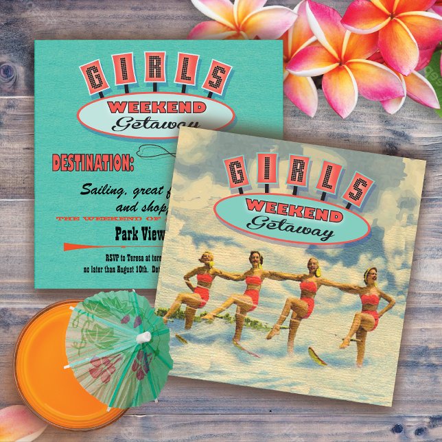 Invitations de Getaway Week-end Girls (Créateur téléchargé)