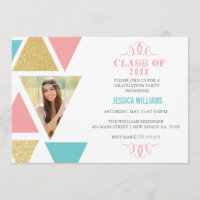 Invitations de graduation des triangles géométriqu