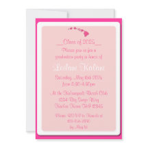 Invitations de graduation Hawaii îles roses Custom