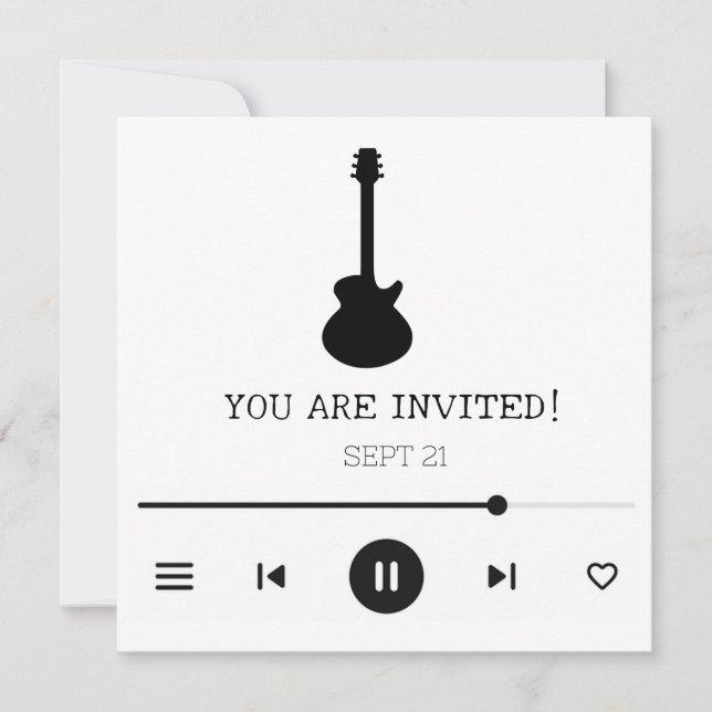 Invitations de guitare - Utilisation multiple (Devant)