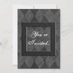 Invitations de Jacquards noirs personnalisées