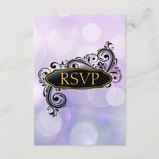 Invitations De Jazzy Blue Bokeh Rsvp