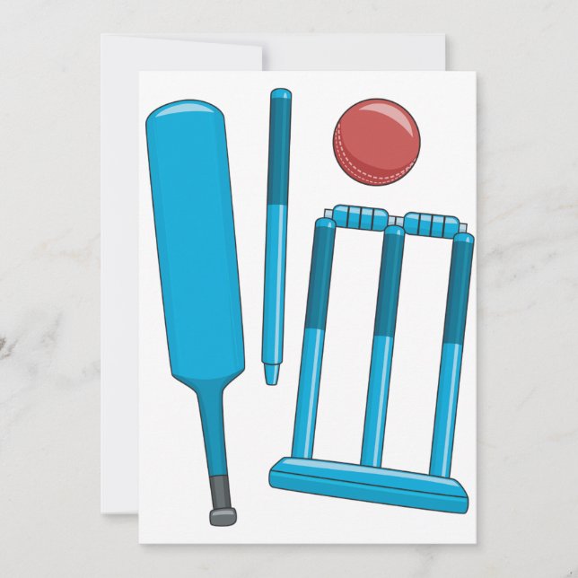 Invitations de jeux de cricket (Devant)
