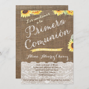 Invitations de la 1ère communion espagnole pour la