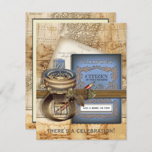 Invitations de la fête d'adieu du voyageur