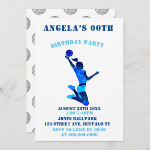 Invitations de la fête d'anniversaire du volley-ba