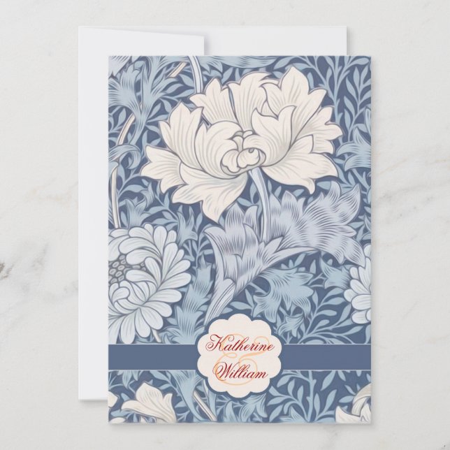 Invitations de la fête de fifiançailles de fleurs  (Devant)