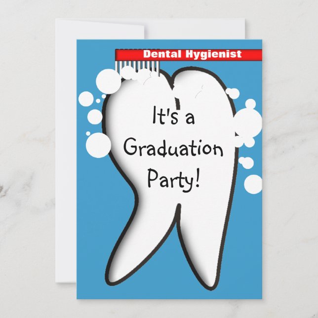 Invitations de la fête de graduation de l'hygiénis (Devant)