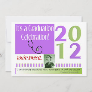 Invitations de la fête de graduation des infirmièr