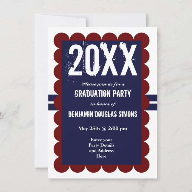Invitations de la fête de graduation personnalisée (Devant)