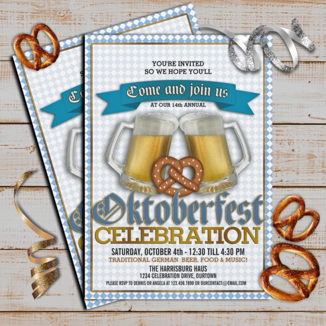 Invitations de la fête de la bière à Oktoberfest (Créateur téléchargé)