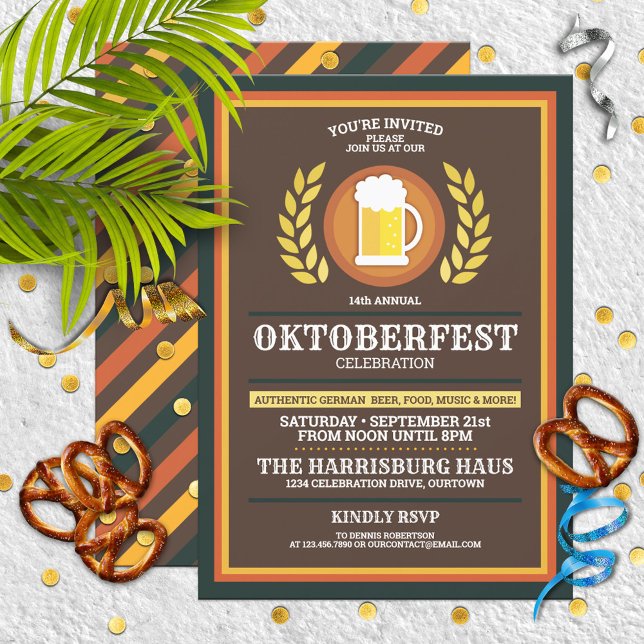 Invitations de la fête de la bière à Oktoberfest (Créateur téléchargé)