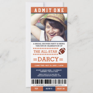 Invitations de la Fête de l'mariée de football