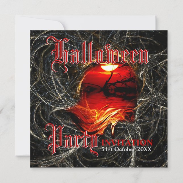Invitations de la fête de Melt Sunset Halloween (Devant)