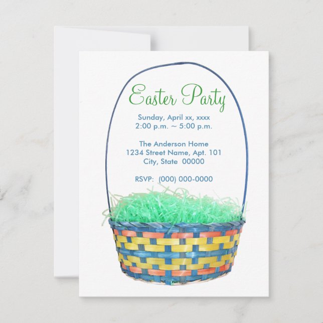 Invitations de la fête de Pâques (Devant)