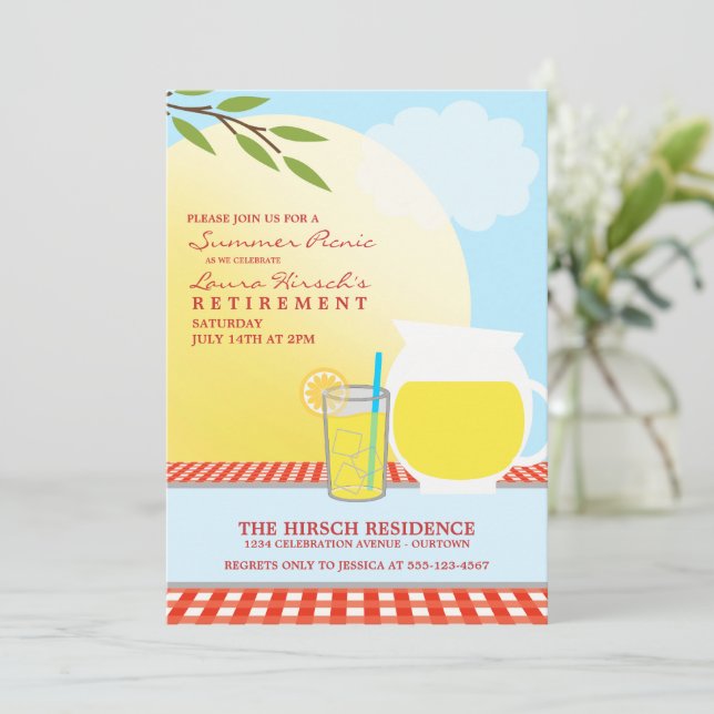 Invitations de la fête de pique-nique d'été ensole (Debout devant)