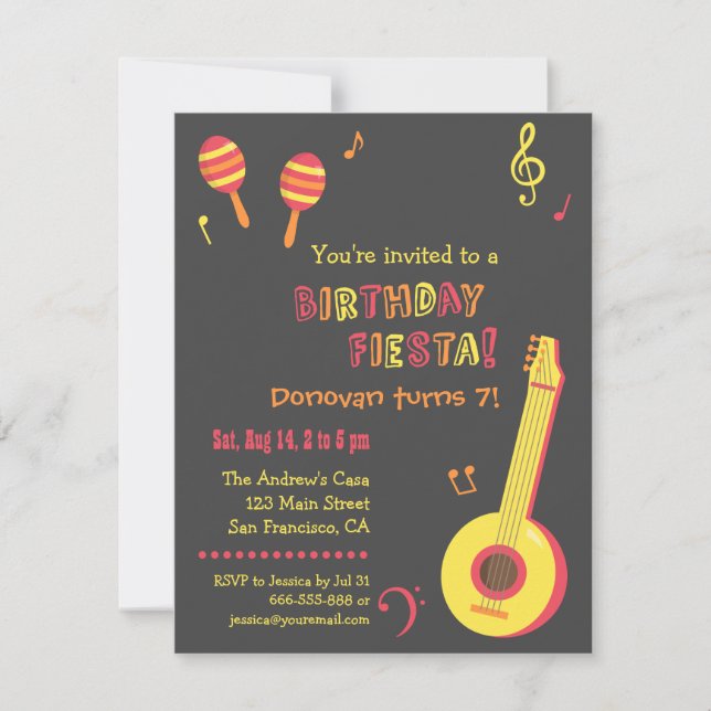 Invitations de la fête des Anniversaires de enfant (Devant)