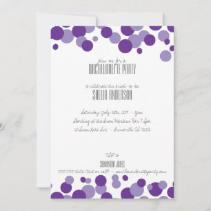 Invitations de la fête des bulles violettes