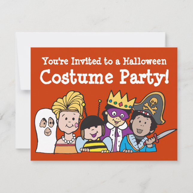 Invitations de la fête des costumes enfants (Devant)