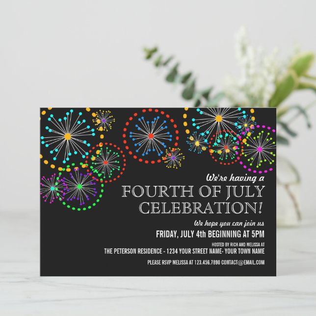 Invitations de la fête des feux d'artifice du 4 ju (Debout devant)