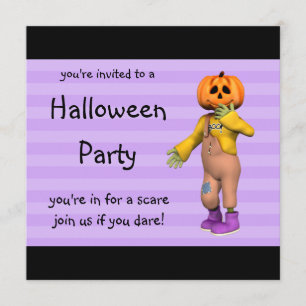 Invitations de la fête d'Halloween heureux Jack Ca
