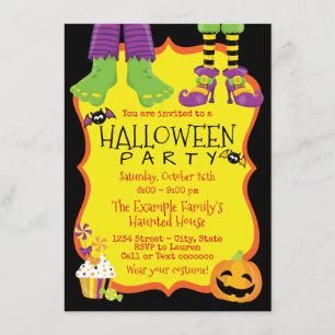 Invitations de la fête d'Halloween pour enfants